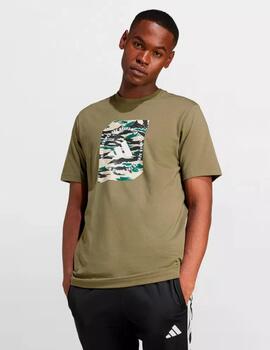 Camiseta Adidas Camo Box Verde JM0388