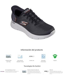 Zapatilla Skechers Go Walk Flex Slip-Ins Negro