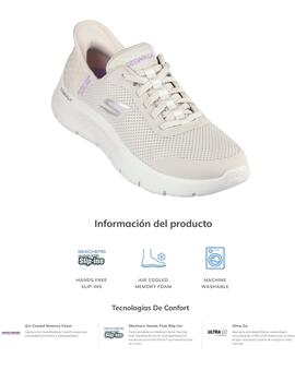 Zapatilla Skechers Go Walk Flex Slip-Ins OffWhite